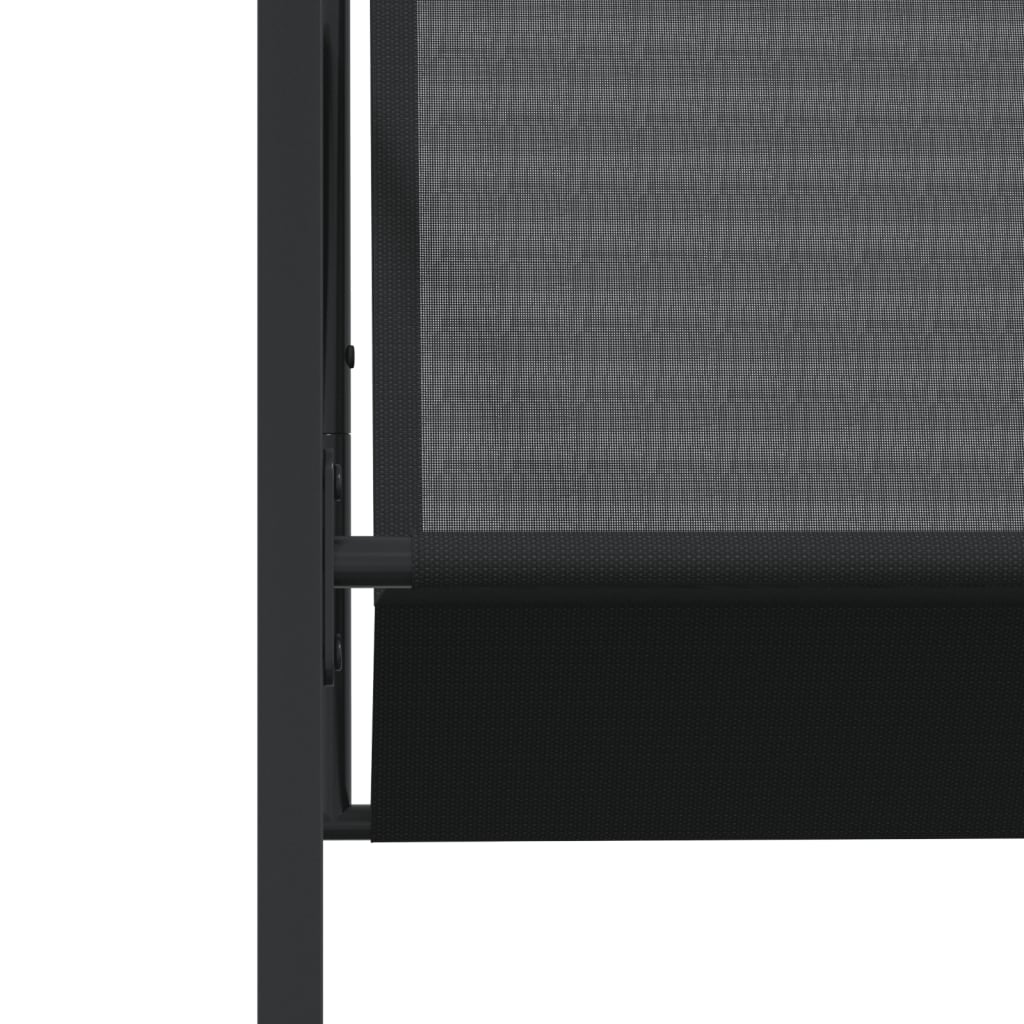 Ensemble à manger de jardin 13 pcs noir textilène - XIOS