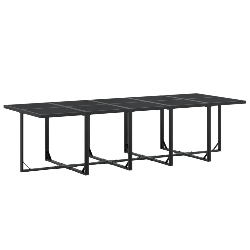 Ensemble à manger de jardin 15 pcs noir textilène - XIOS