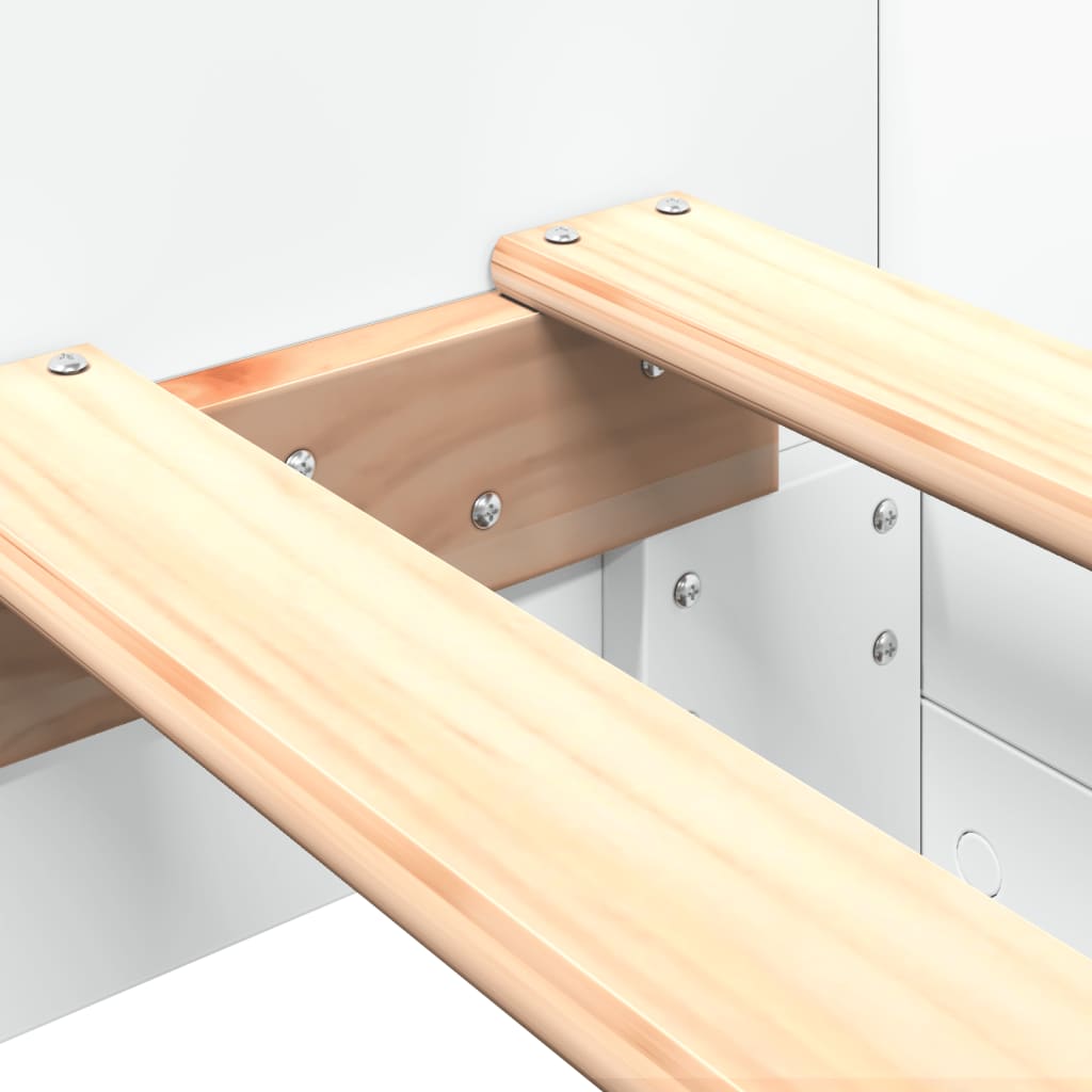 Cadre de lit sans matelas blanc 100x200 cm bois d'ingénierie - XIOS