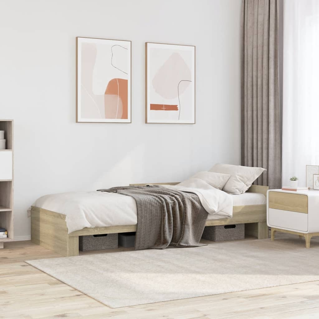 Cadre de lit sans matelas chêne sonoma 100x200 cm - XIOS