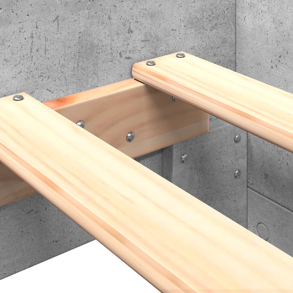 Cadre de lit sans matelas gris béton 90x200cm bois d'ingénierie - XIOS