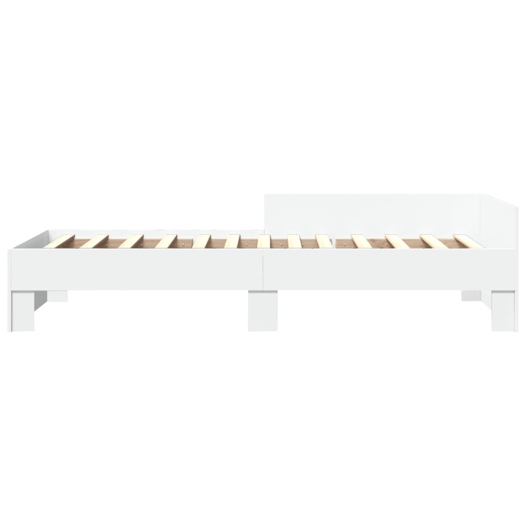 Cadre de lit sans matelas blanc 90x190 cm bois d'ingénierie - XIOS