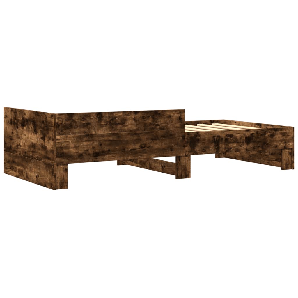 Cadre de lit sans matelas chêne fumé 90x190cm bois d'ingénierie - XIOS