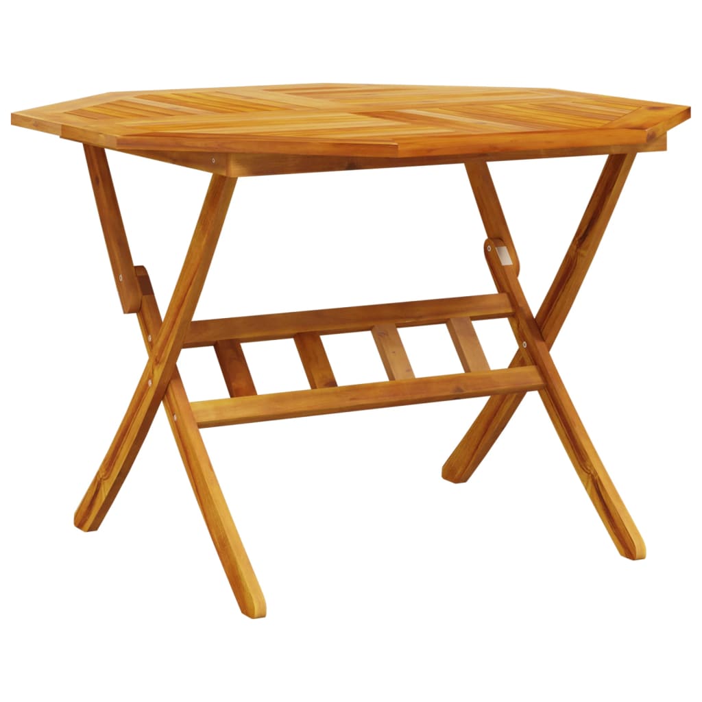 Ensemble à manger de jardin pliable 5 pcs bois massif d’acacia - XIOS