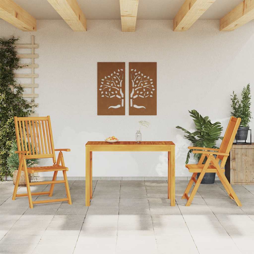 Ensemble à manger de jardin 3 pcs Bois d'acacia solide - XIOS