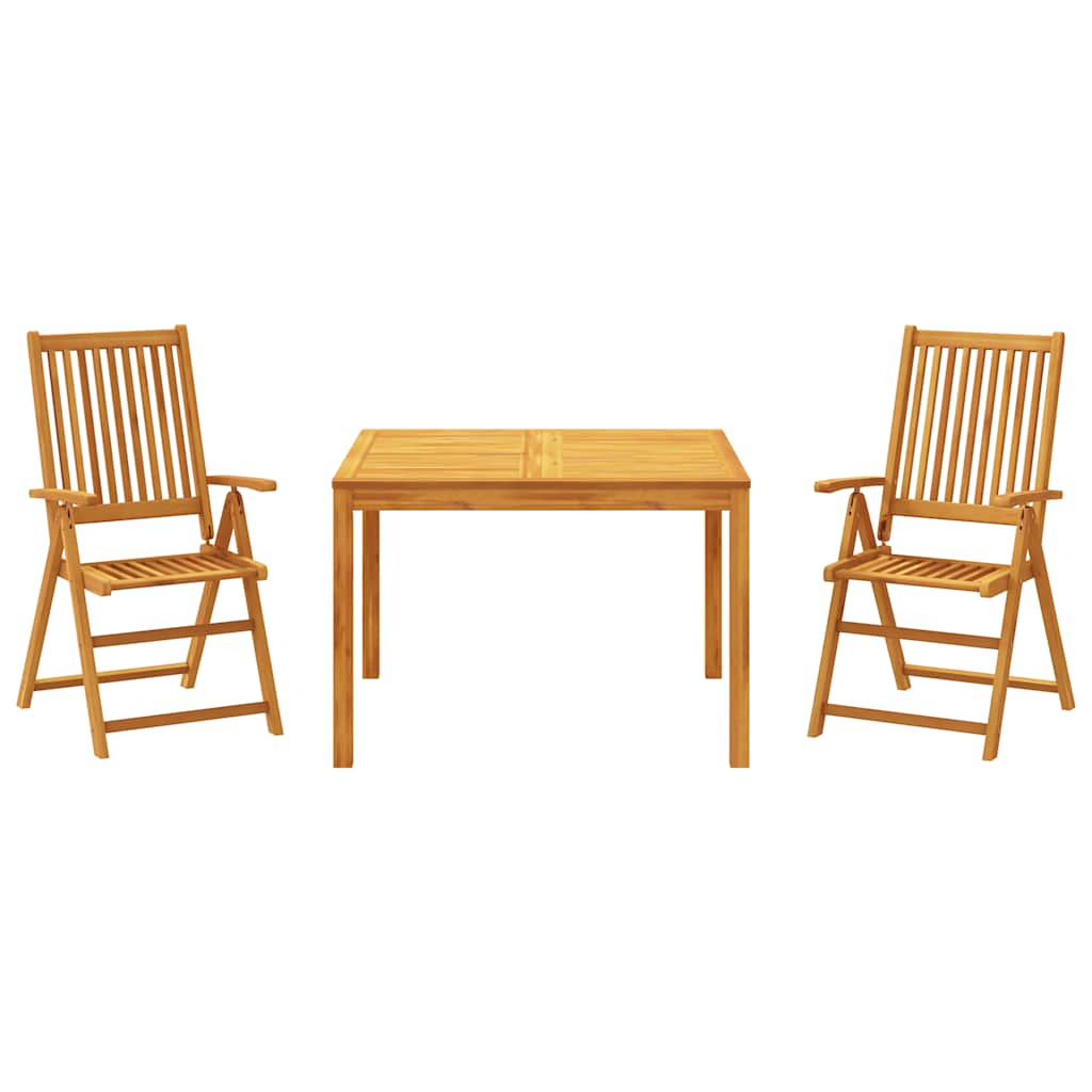 Ensemble à manger de jardin 3 pcs Bois d'acacia solide - XIOS