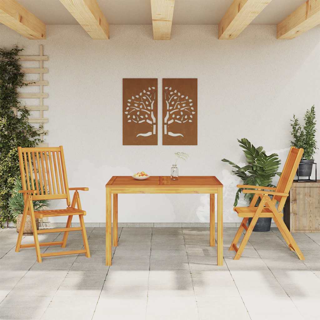 Ensemble à manger de jardin 3 pcs Bois d'acacia solide - XIOS