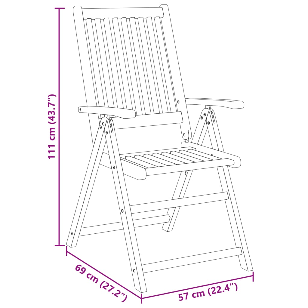 Ensemble à manger de jardin 5 pcs Bois d'acacia solide