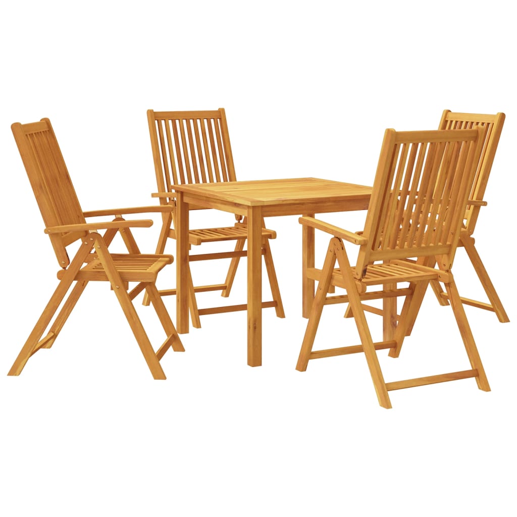 Ensemble à manger de jardin 5 pcs 85x85x74 cm Bois d'acacia solide - XIOS