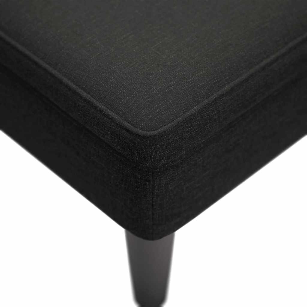 Fauteuil long avec coussin et accoudoir droit noir tissu - XIOS