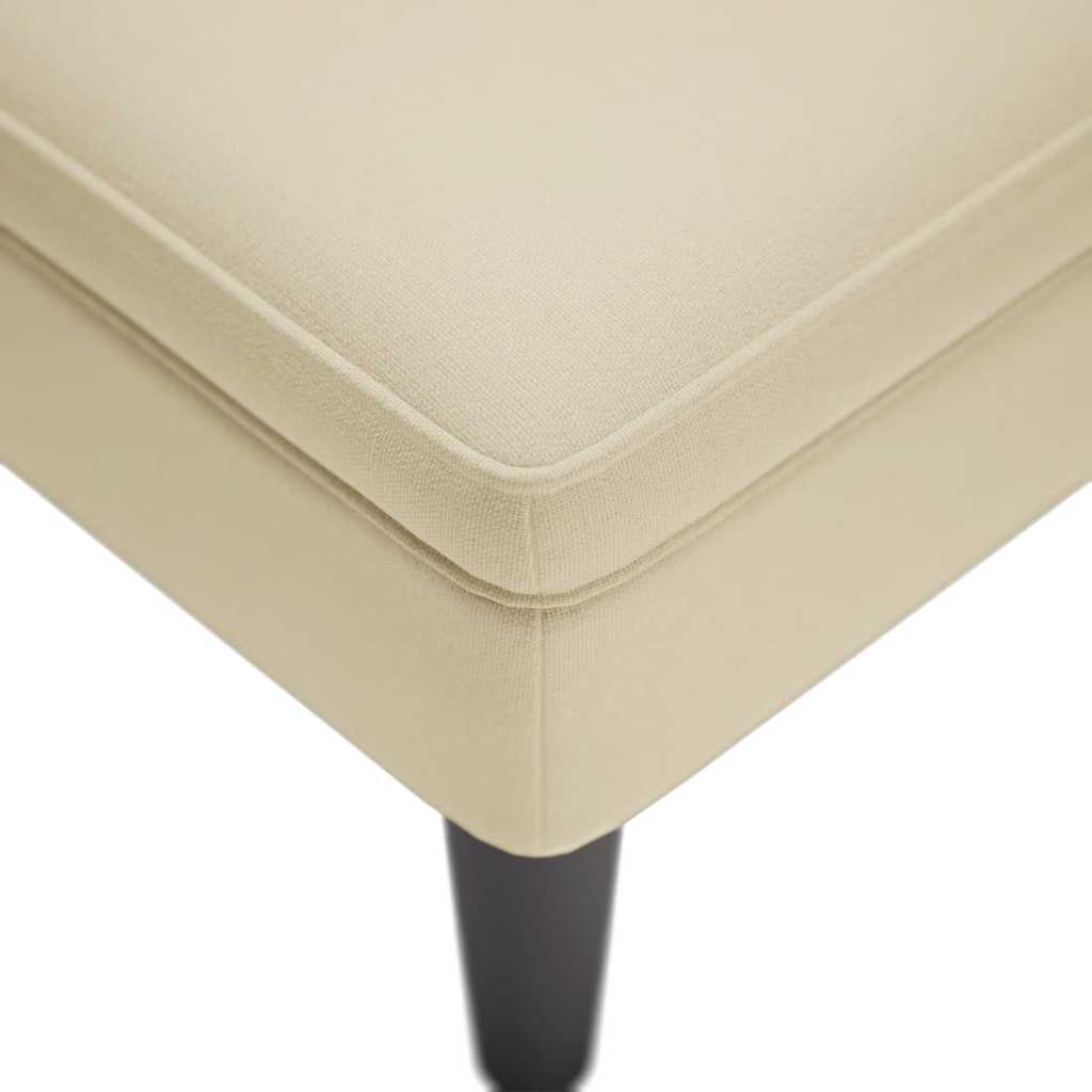 Fauteuil long avec coussin et accoudoir droit crème tissu - XIOS