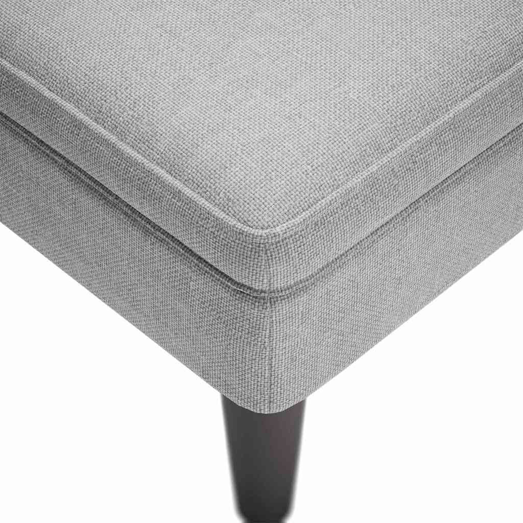 Fauteuil long avec coussin et accoudoir droit gris nuage tissu - XIOS