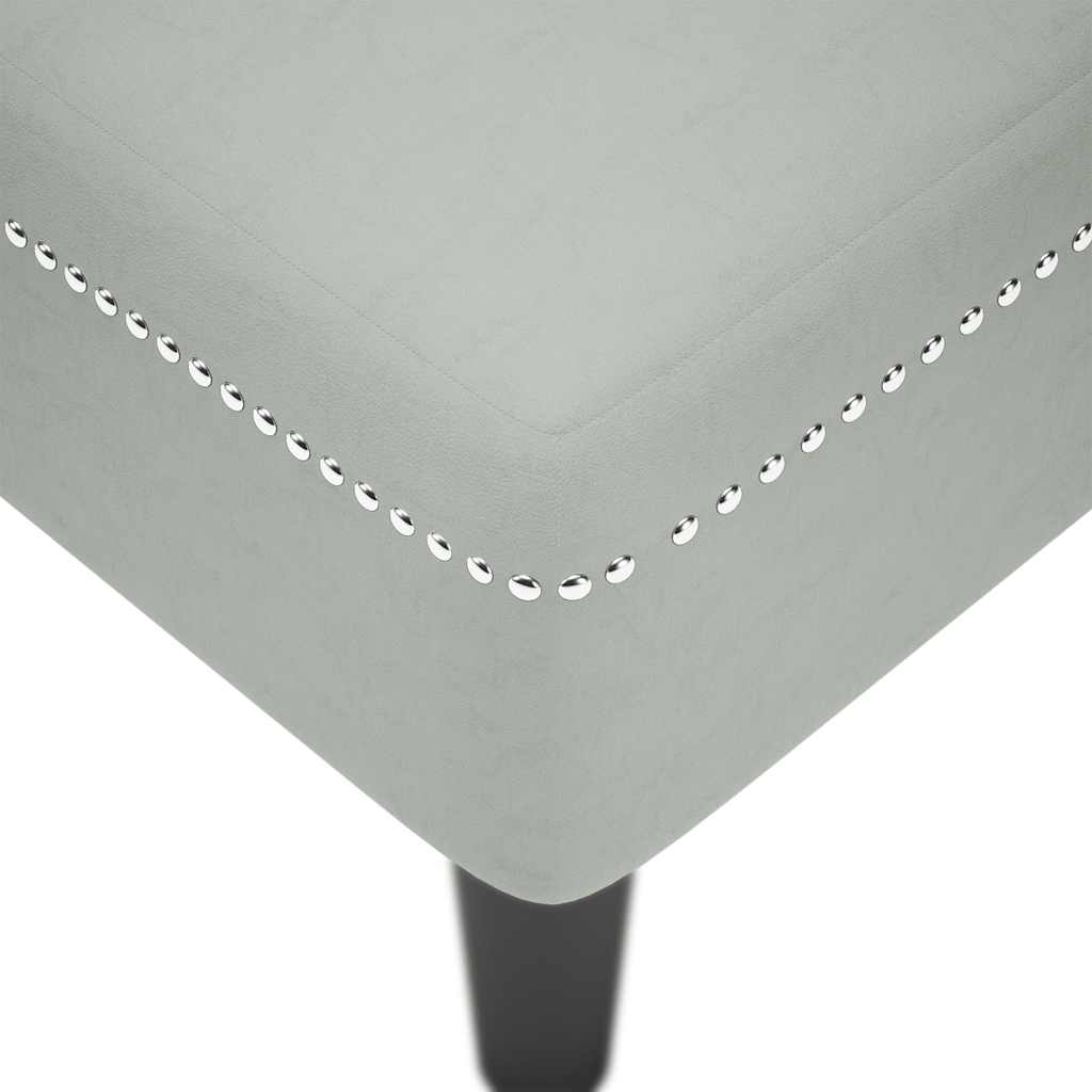 Fauteuil long et coussin et accoudoir droit gris clair velours - XIOS