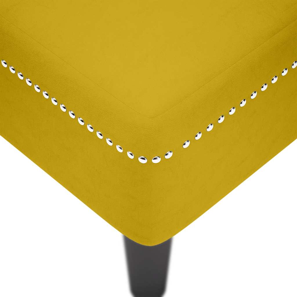 Fauteuil long avec coussin et accoudoir droit jaune velours - XIOS