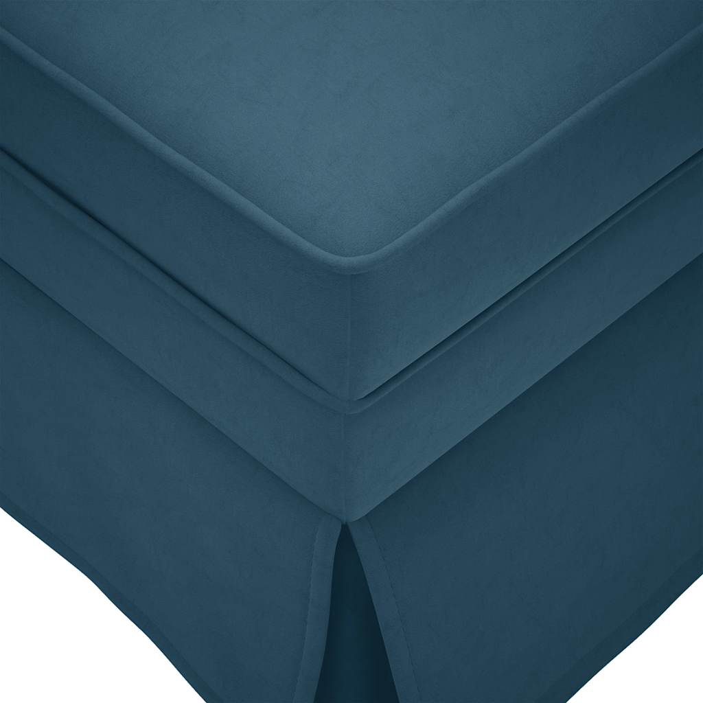 Fauteuil long avec traversin et accoudoir droit bleu velours - XIOS