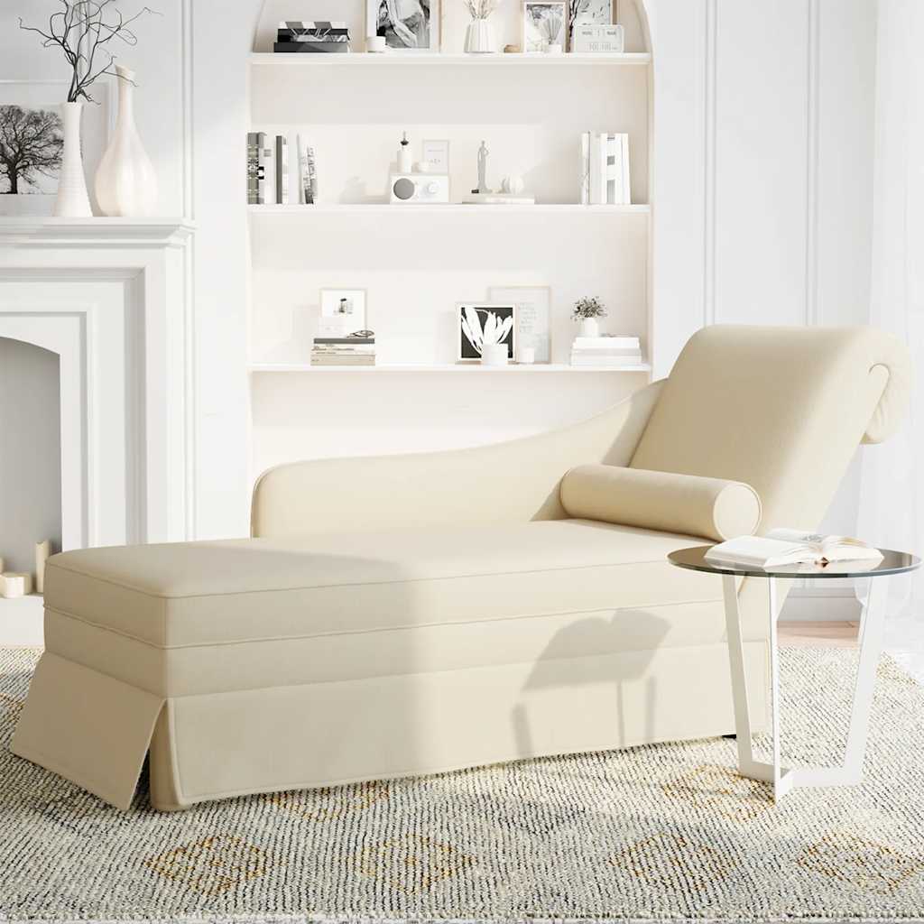 Fauteuil long avec traversin et accoudoir droit rose lin - XIOS