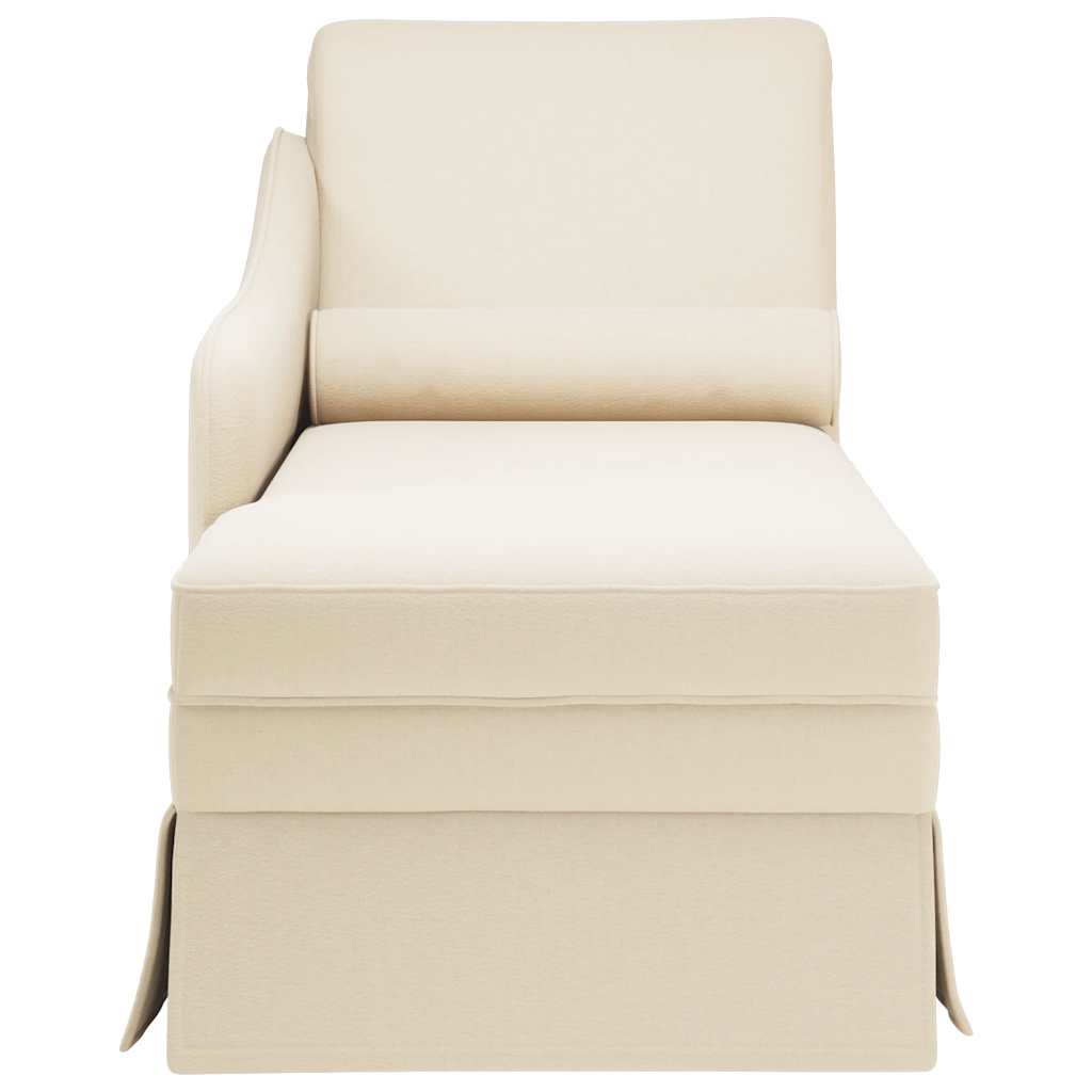 Fauteuil long avec traversin et accoudoir droit rose lin - XIOS