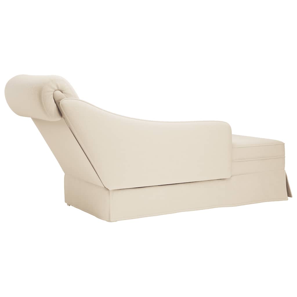 Fauteuil long avec traversin et accoudoir droit rose lin - XIOS