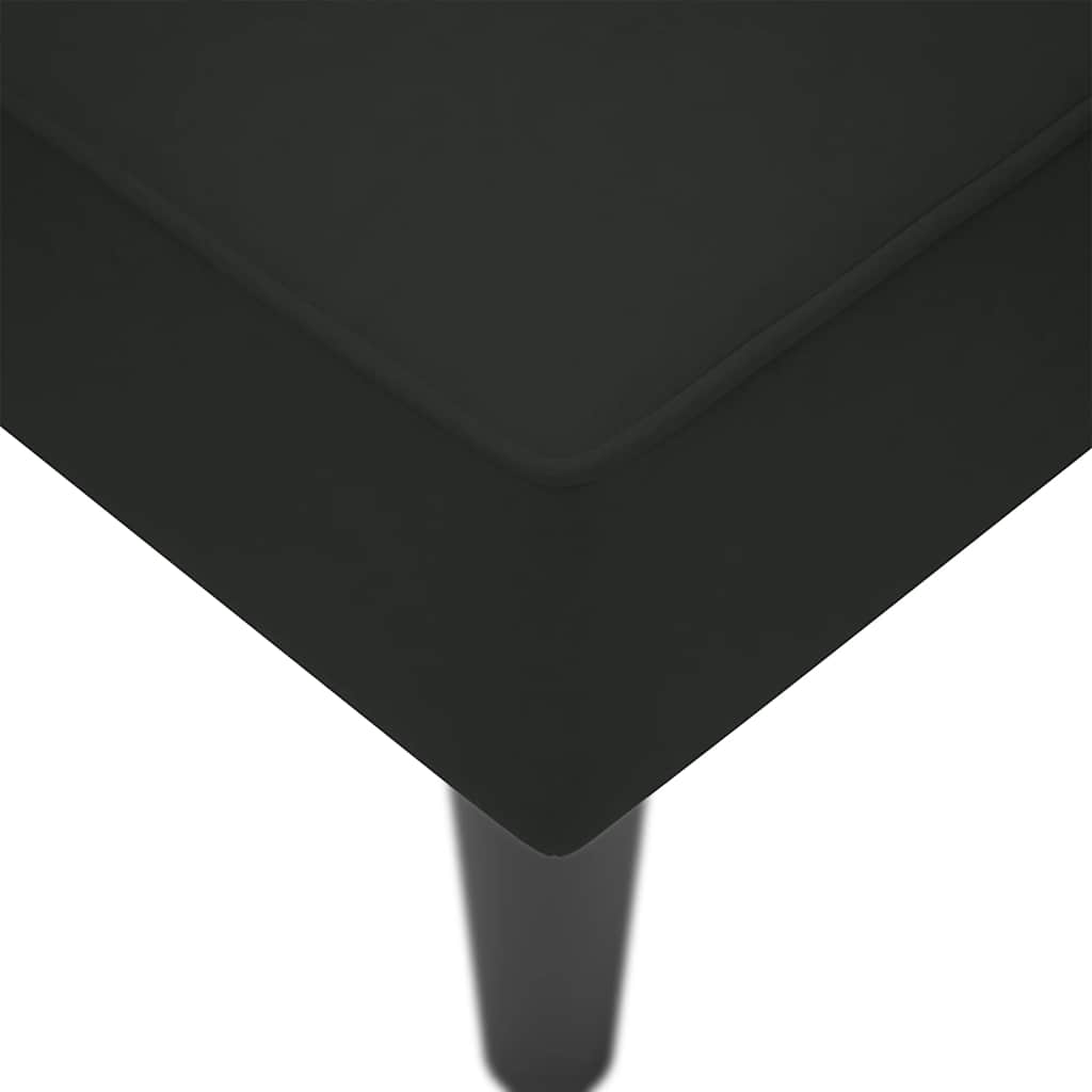 Fauteuil long avec accoudoir droit noir velours - XIOS