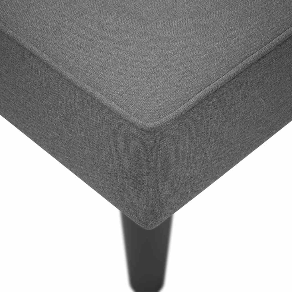 Fauteuil long avec accoudoir droit gris foncé tissu - XIOS