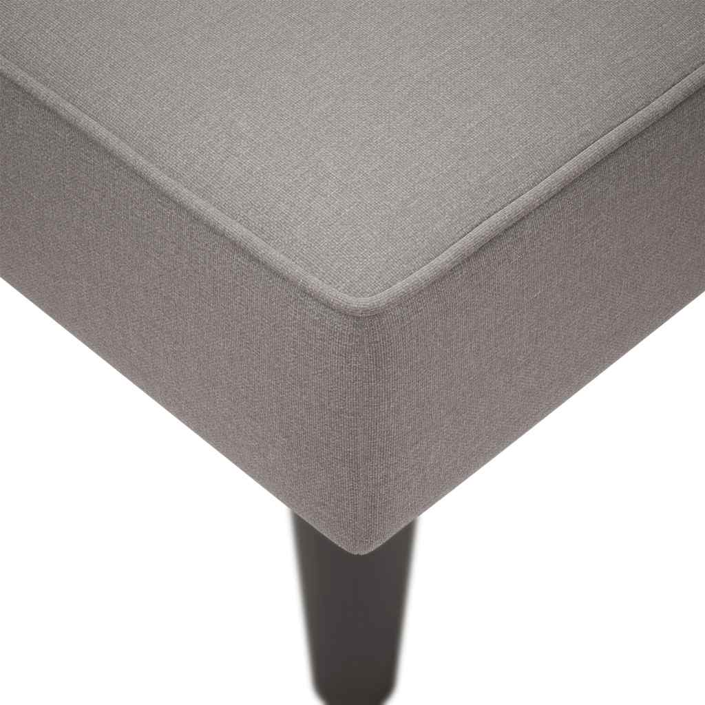 Fauteuil long avec accoudoir droit taupe tissu - XIOS
