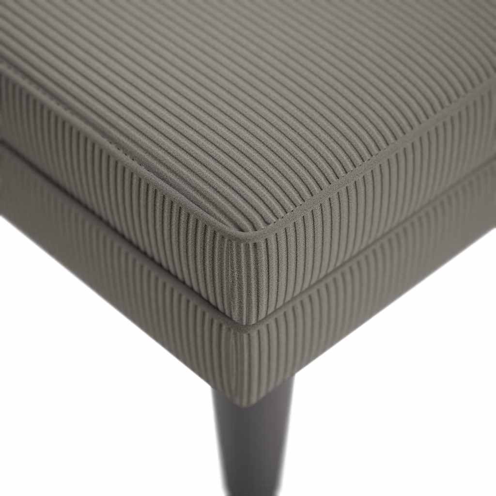 Chaise longue avec coussin gris clair tissu en velours côtelé - XIOS