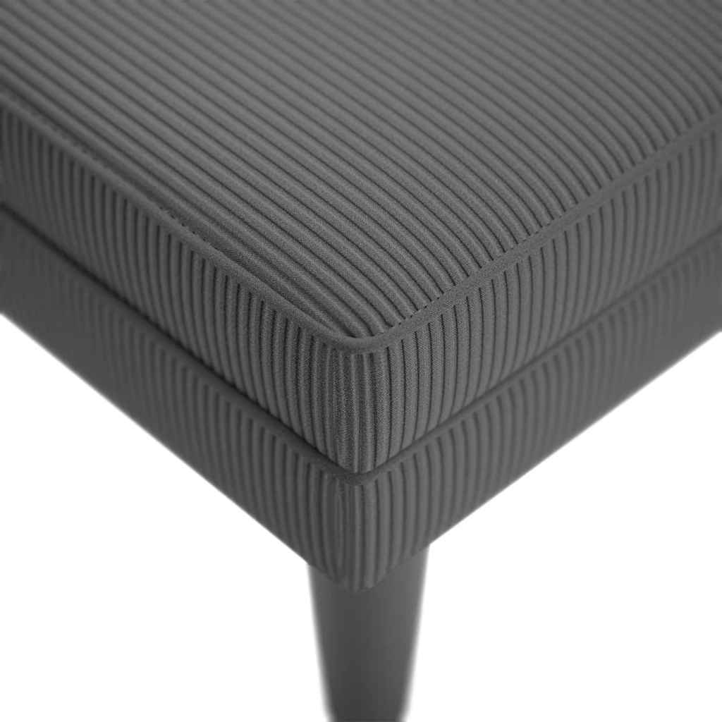 Chaise longue avec coussin gris foncé tissu en velours côtelé - XIOS