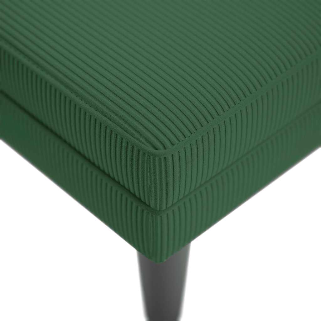 Chaise longue avec coussin vert foncé tissu en velours côtelé - XIOS