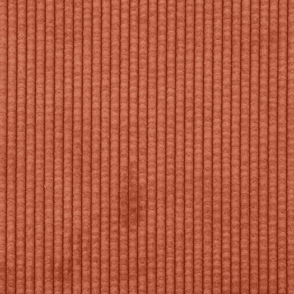 Chaise longue avec coussin rouge orange tissu en velours côtelé - XIOS