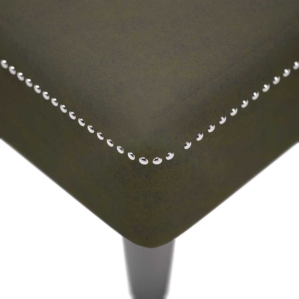 Fauteuil long et coussin/accoudoir droit vert armée similicuir - XIOS