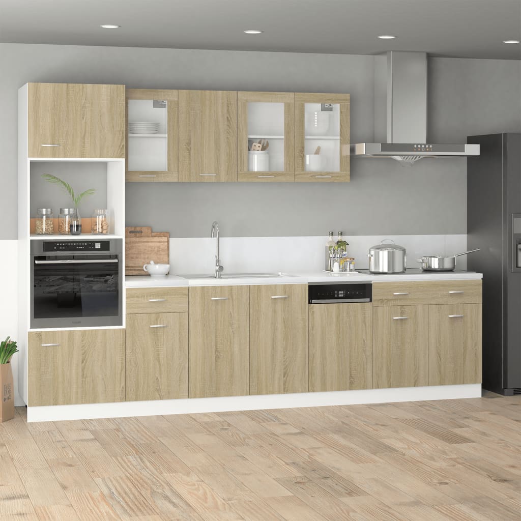 Meuble micro-ondes "Lyon" Chêne Sonoma 60 x 57 x 207 cm Bois d'ingénierie - XIOS