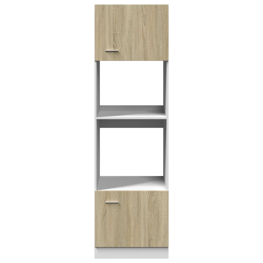 Meuble micro-ondes "Lyon" Chêne Sonoma 60 x 57 x 207 cm Bois d'ingénierie - XIOS