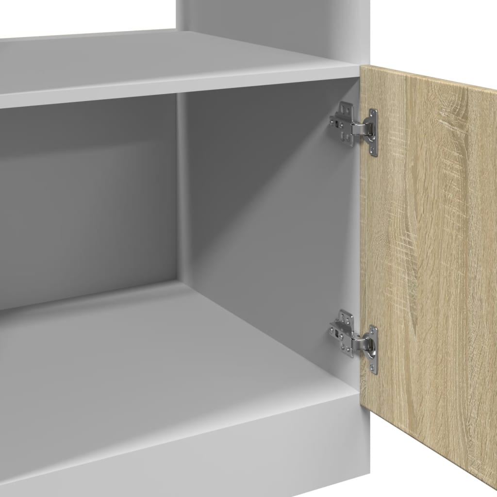 Meuble micro-ondes "Lyon" Chêne Sonoma 60 x 57 x 207 cm Bois d'ingénierie - XIOS