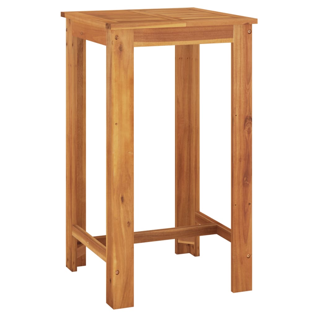 Ensemble de bar de jardin 5 pcs gris bois massif acacia rotin - XIOS