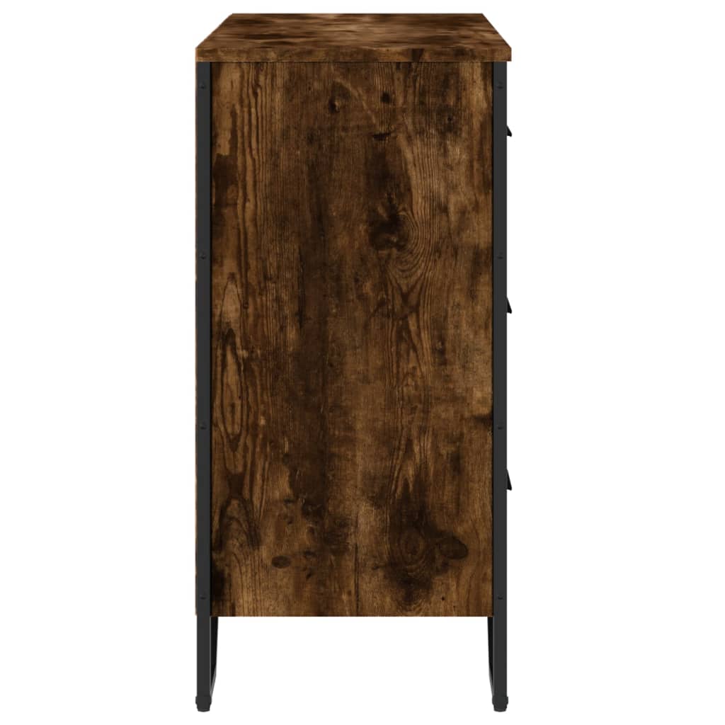 Commode chêne fumé 91x35,5x74,5 cm bois d'ingénierie - XIOS