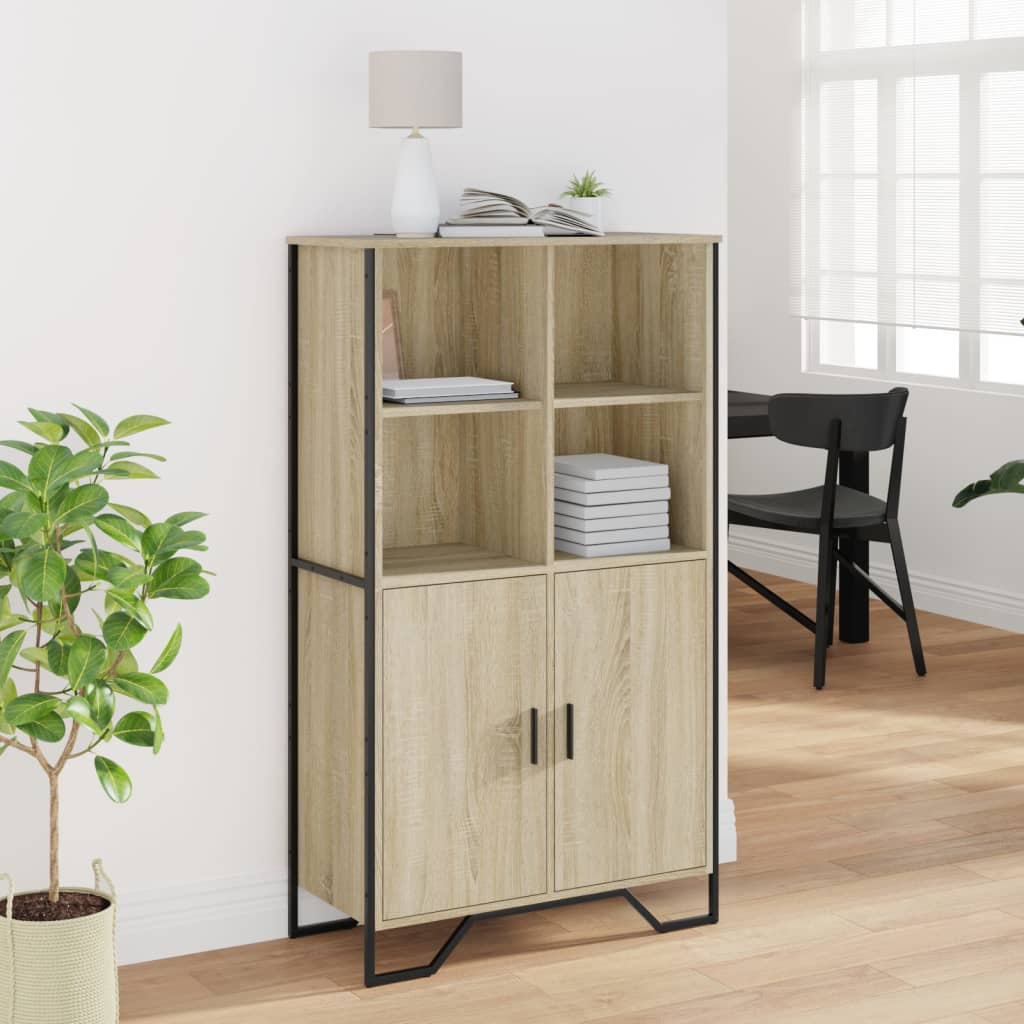 Buffet haut chêne sonoma 79,5x35,5x137,5 cm bois d'ingénierie - XIOS
