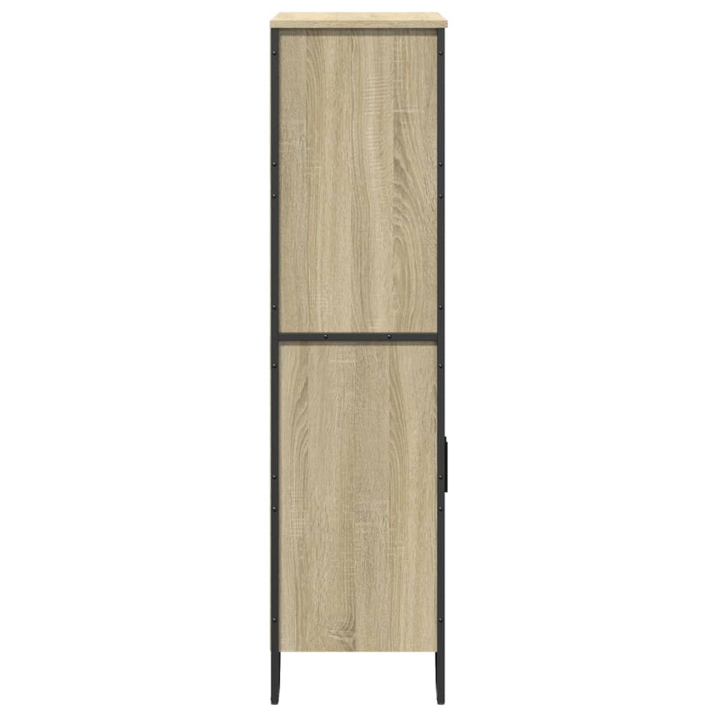Buffet haut chêne sonoma 79,5x35,5x137,5 cm bois d'ingénierie - XIOS
