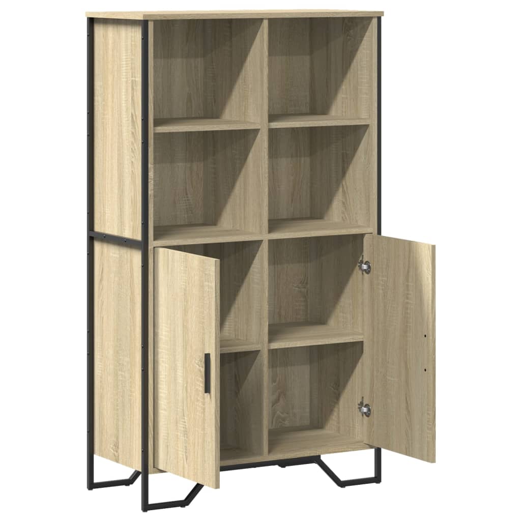 Buffet haut chêne sonoma 79,5x35,5x137,5 cm bois d'ingénierie - XIOS