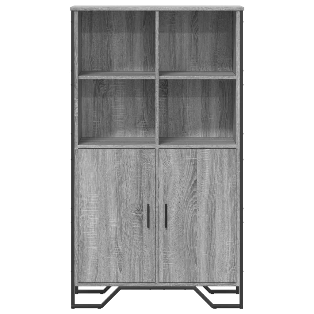Buffet haut sonoma gris 79,5x35,5x137,5 cm bois d'ingénierie - XIOS