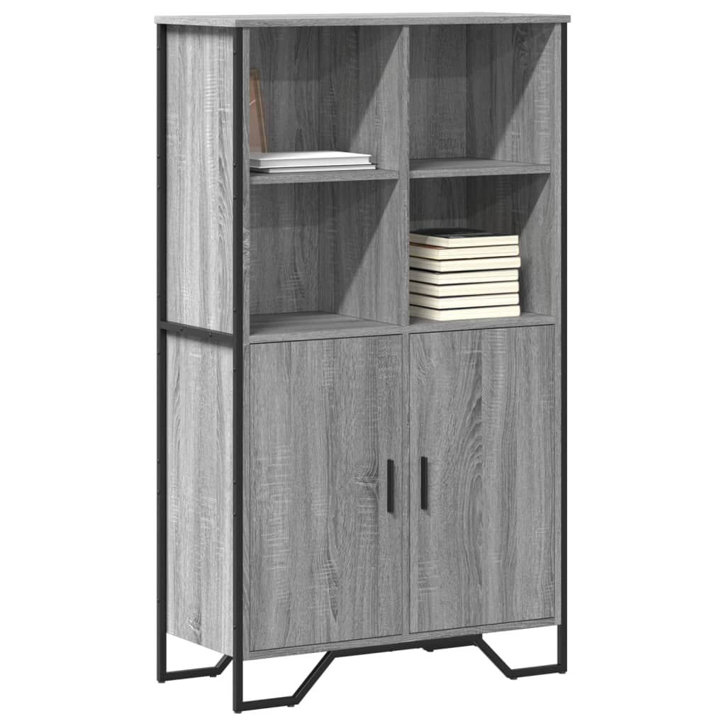 Buffet haut sonoma gris 79,5x35,5x137,5 cm bois d'ingénierie - XIOS