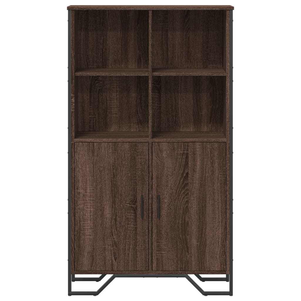 Buffet haut chêne marron 79,5x35,5x137,5 cm bois d'ingénierie - XIOS