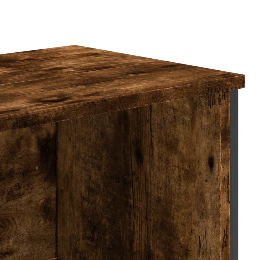 Bibliothèque chêne fumé 80x31x169 cm bois d'ingénierie - XIOS