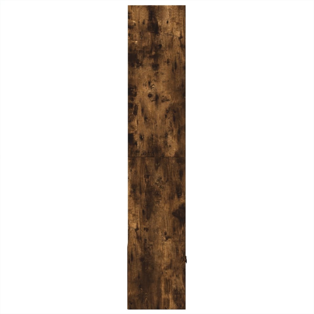 Bibliothèque chêne fumé 70x36x189 cm bois d'ingénierie - XIOS