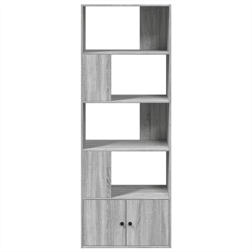 Bibliothèque sonoma gris 70x36x189 cm bois d'ingénierie - XIOS