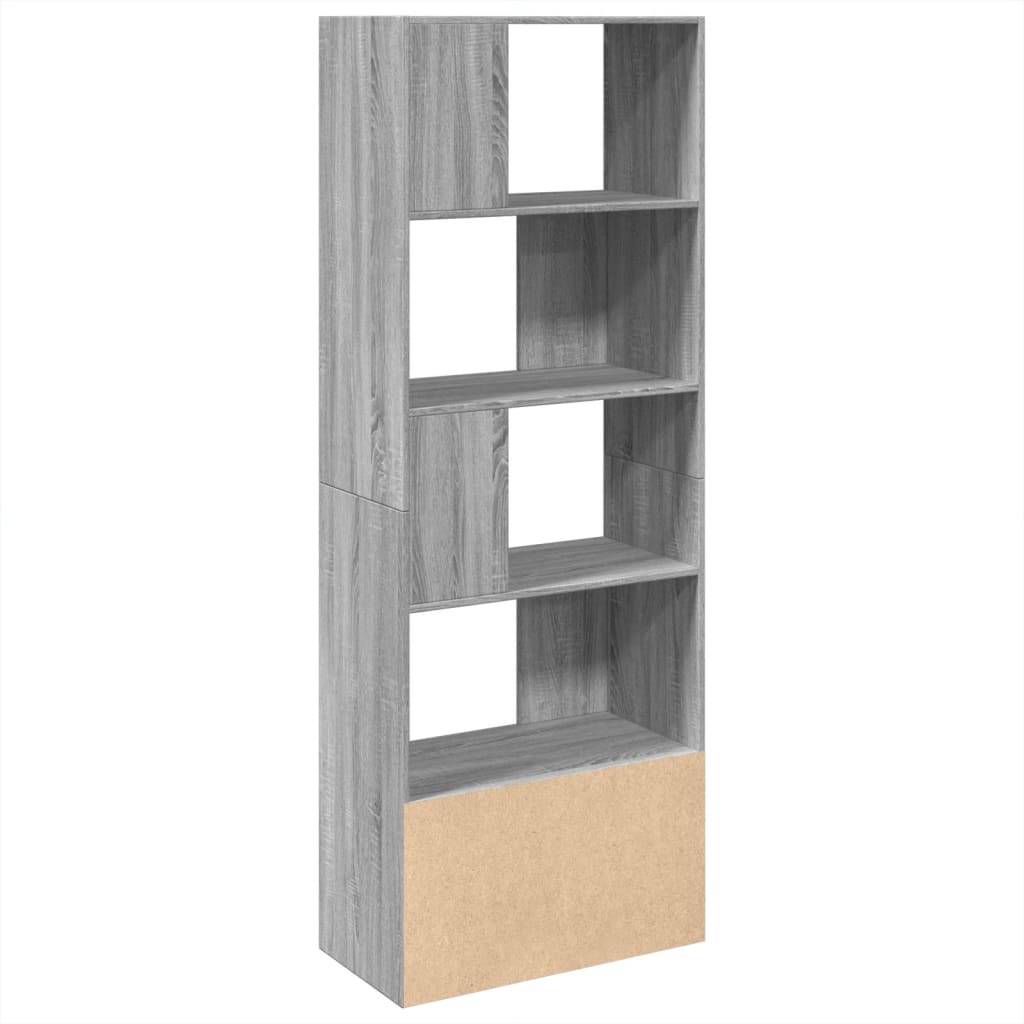 Bibliothèque sonoma gris 70x36x189 cm bois d'ingénierie - XIOS