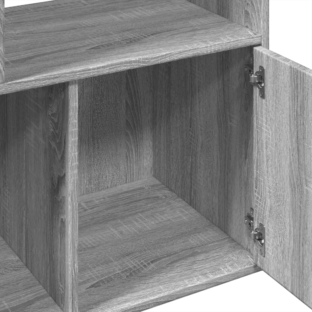 Bibliothèque sonoma gris 70x36x189 cm bois d'ingénierie - XIOS