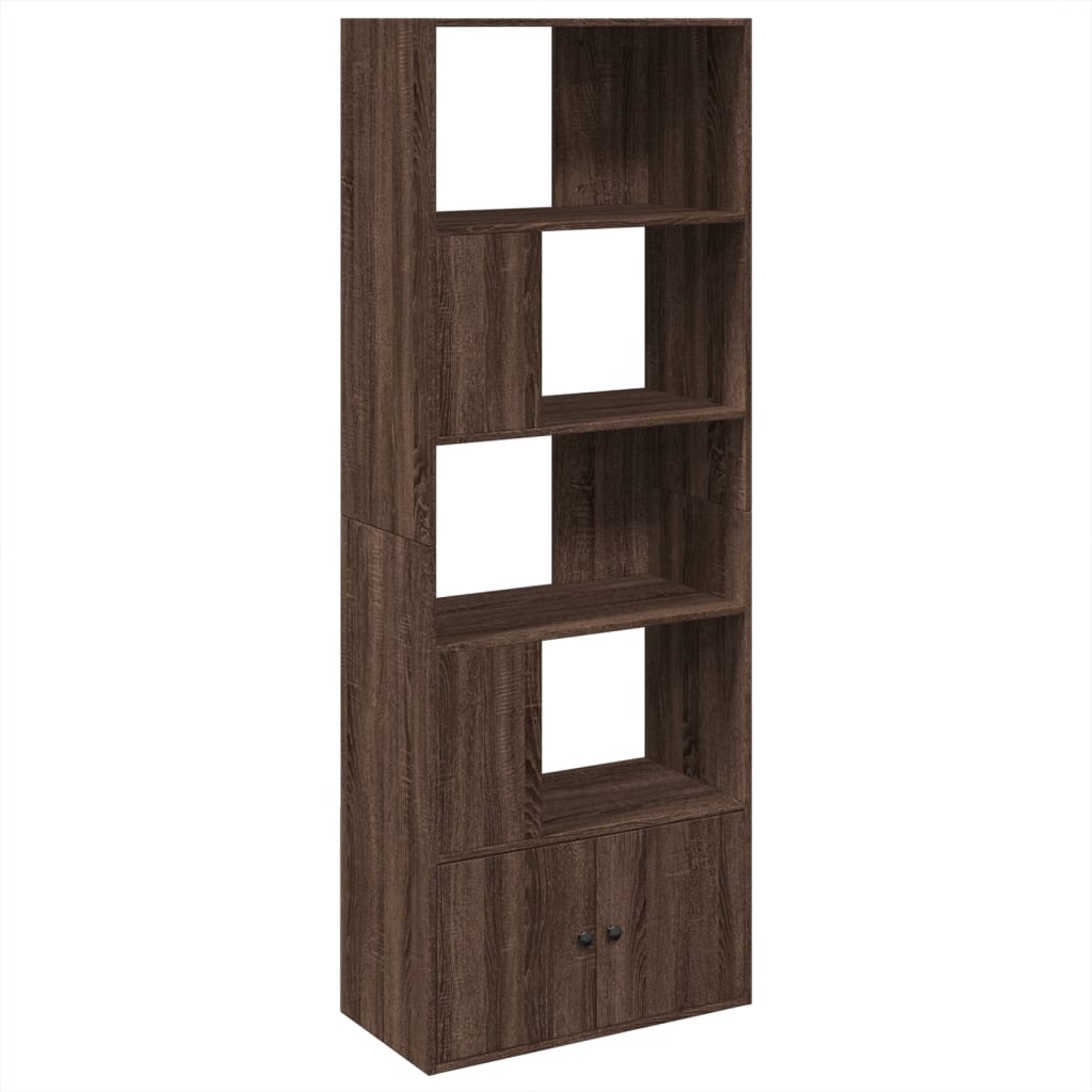 Bibliothèque chêne marron 70x36x189 cm bois d'ingénierie - XIOS