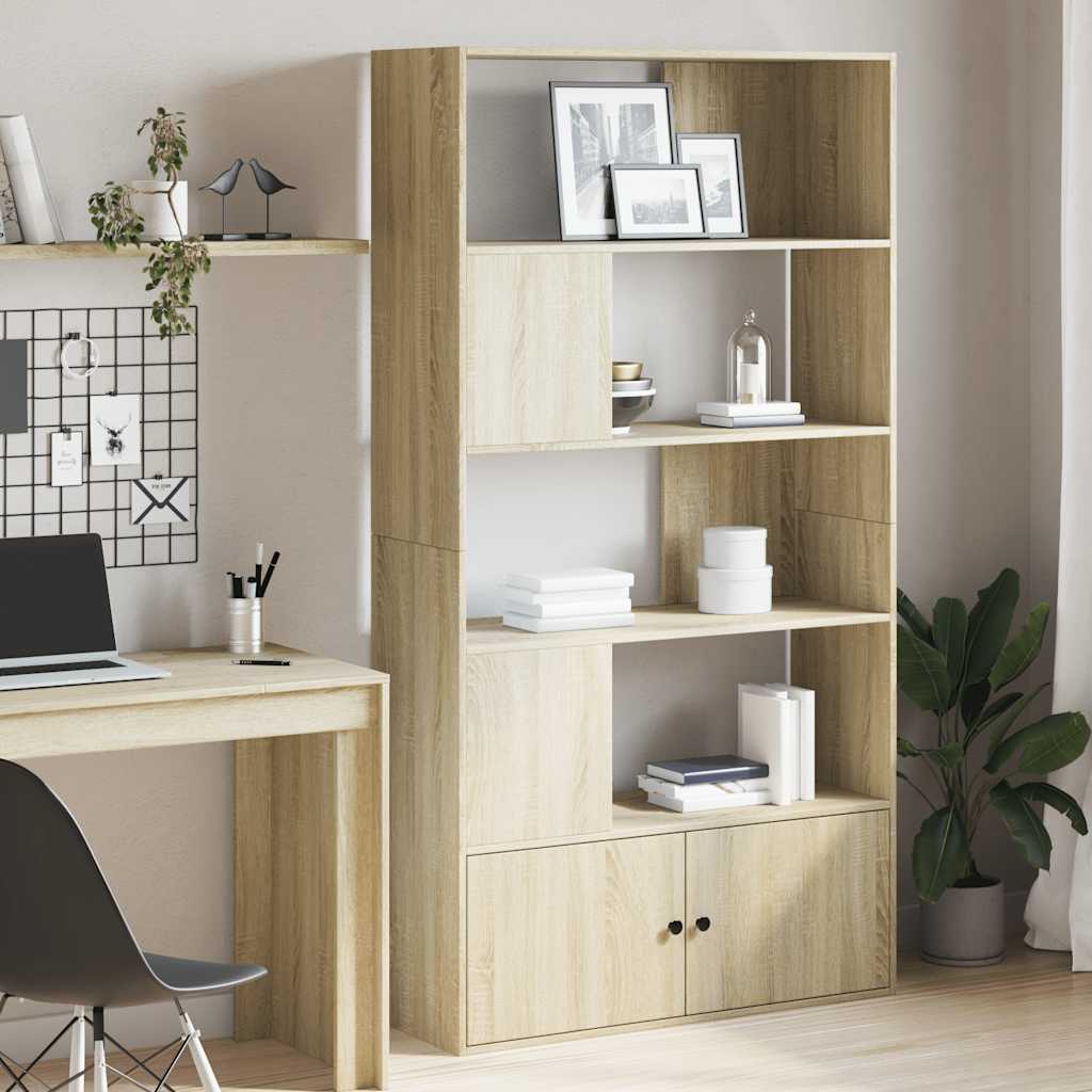 Bibliothèque chêne sonoma 100x36x189 cm bois d'ingénierie - XIOS