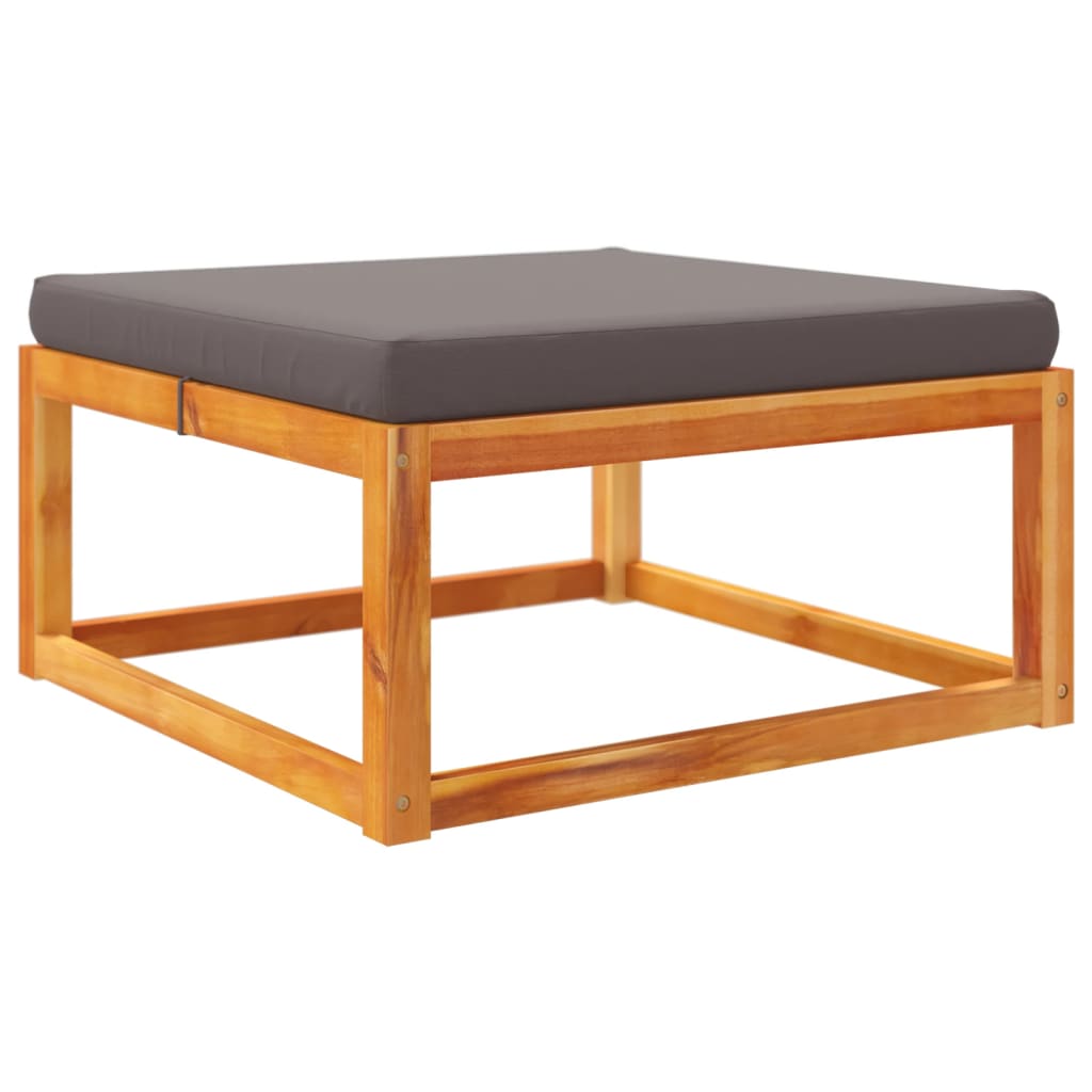 Ensemble de canapés de jardin 4 pièces avec coussins en bois d'acacia et rotin
