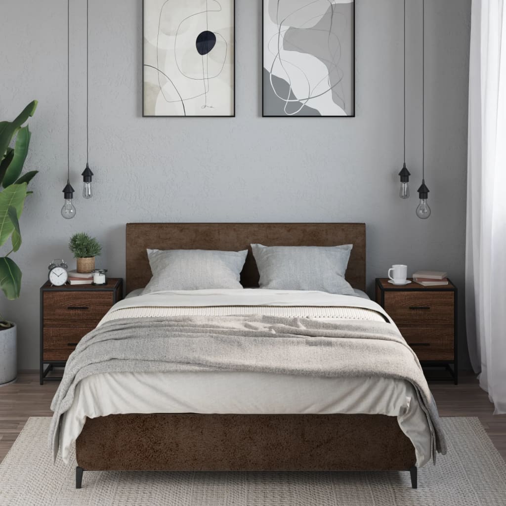 Tables de chevet 2 pcs chêne marron 40x31x50 cm bois ingénierie - XIOS